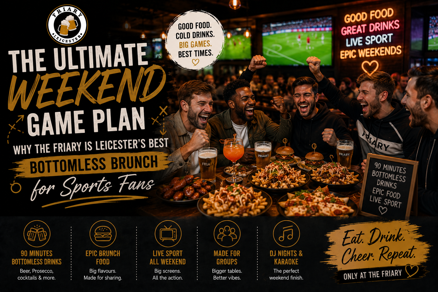 The Ultimate Weekend Game Plan: Why The Friary is Leicester’s Best Bottomless Brunch for Sports Fans